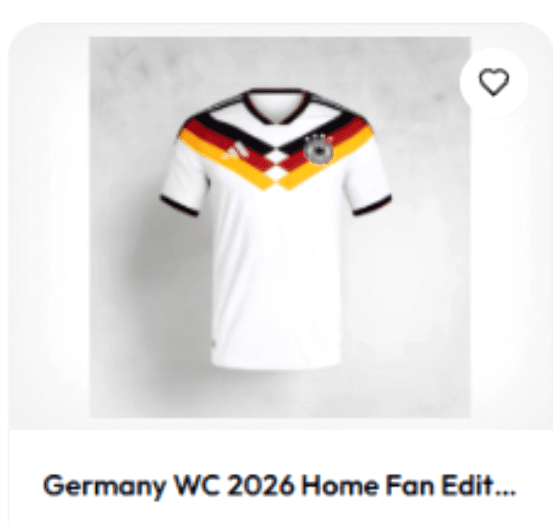 Germany WC 2026 Home Fan Edition